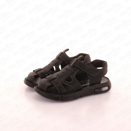 Сандалии TIBURON с декоративной строчкой подошва со вставкой черные - фото 360