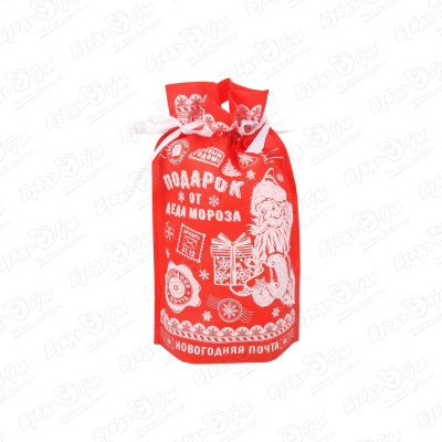 Мешок Подарок от Деда Мороза 36х24см трафарет для выпечки подарок от деда мороза 19 × 22 см