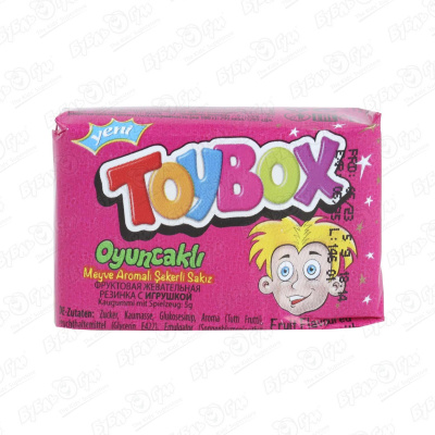 Резинка жевательная Toybox фруктовая с игрушкой 5г жевательная резинка газировка 5г в баночке конфитой