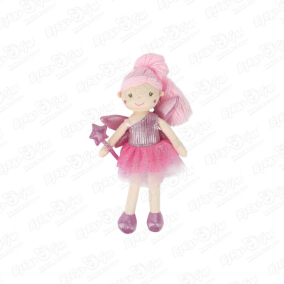 Игрушка Куколка-фея с крыльями розовая 38см