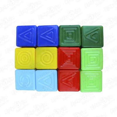 выдувка кубики тактильные 6 эл 7 см 02324 Кубики Десятое Королевство тактильные 12шт
