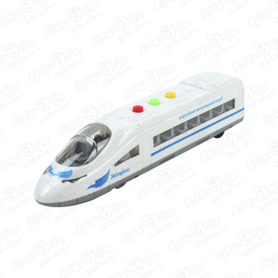 Модель Технопарк Скоростной поезд инерционный световые и звуковые эффекты 21,5см светящийся прозрачный скоростной поезд с шестеренками и звуковым эффектом