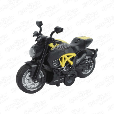 Мотоцикл Lanson Toys металлический инерционный свет и звук 1:14 в ассортименте цена и фото
