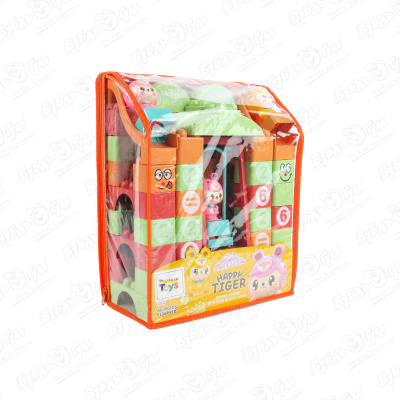 Конструктор Lanson Toys Happy Tiger крупные блоки с цифрами 56дет с 3лет