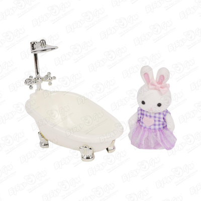 Игровой набор Питомец миниатюрный Кролик с ванной фото