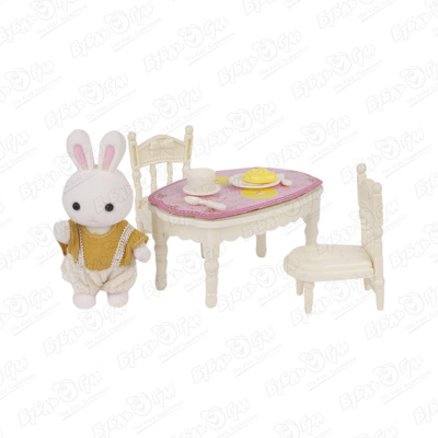 Набор игровой Питомец миниатюрный Кролик с обеденным столом