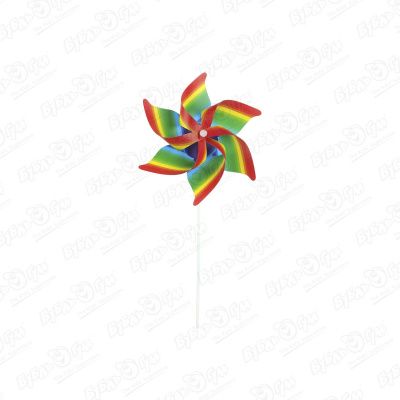 цена Ветрячок Радужный цветок 40см