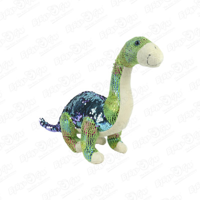 Игрушка мягконабивная Диплодок в пайетках 47см игрушка мягконабивная тиранозавр в пайетках 40см
