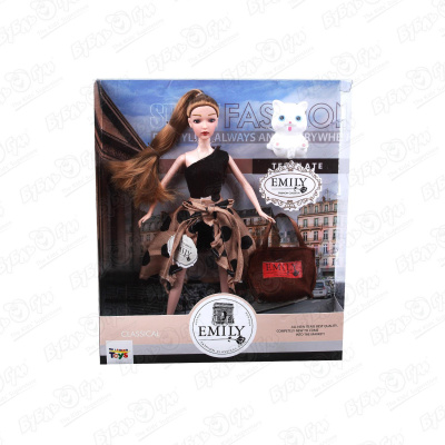 цена Кукла Lanson Toys с котенком с аксессуарами 35см
