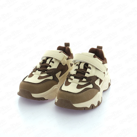 Кроссовки TIBURON с сетчатыми коричневыми элементами бежевые - фото 360 Кроссовки TIBURON с сетчатыми коричневыми элементами бежевые - фото 360