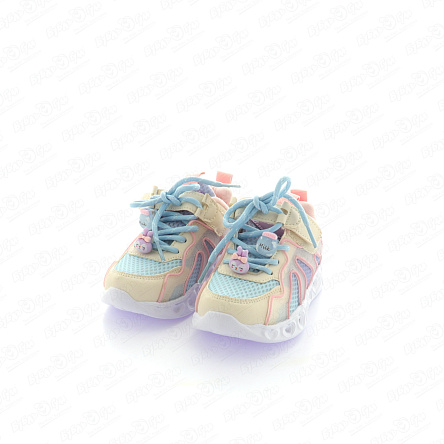 Кроссовки Pasito с двойной фиксацией подошвой с огоньками и розово-желтыми вставками голубые - фото 360 Кроссовки Pasito с двойной фиксацией подошвой с огоньками и розово-желтыми вставками голубые - фото 360