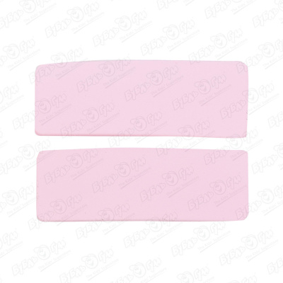 Заколки матовые прямоугольные нежно-розовые