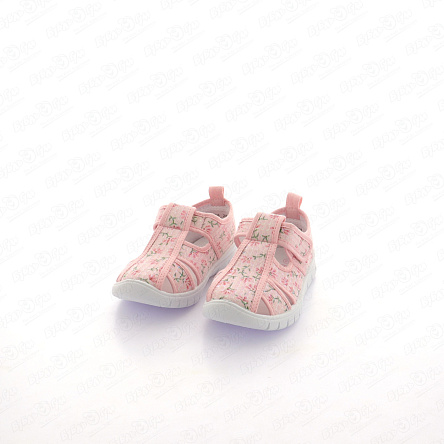 Сандалии Pasito на липучке с цветочным принтом розовые - фото 360