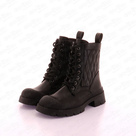 Ботинки Barbaris со стеганными элементами и резиновыми вставками черные - фото 360