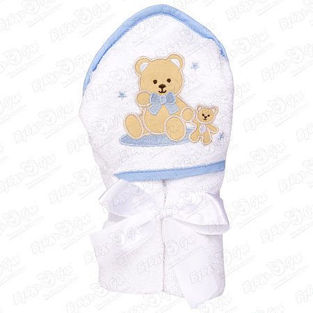 Полотенце BUBURU Baby Мишка голубое 75х75см