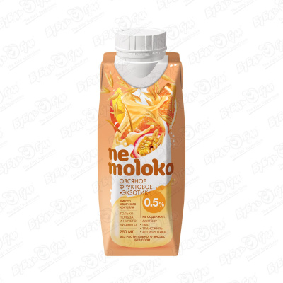 Напиток Ne moloko овсяно-фруктовое 250мл с 3лет овсяный напиток ne moloko шоколадное 250мл