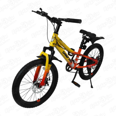 Велосипед Champ Pro B20 7скоростей желто-красный велосипед горный champ pro b20 6 скоростей с яркими элементами черный
