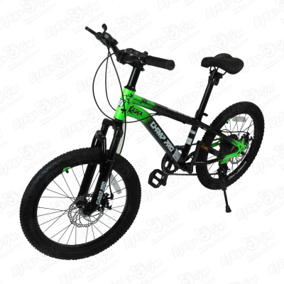 Велосипед Champ Pro B20 7скоростей черно-зеленый велосипед горный champ pro b20 6 скоростей с яркими элементами черный