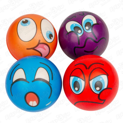 Набор PU мячей Эмоции в ассортименте 4шт набор мячей jf 319 в сетке