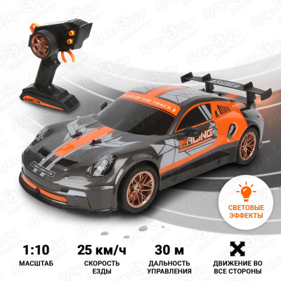 Автомобиль Porsche Lanson Toys гоночный р/у 25км/ч акб 1:10 в ассортименте монстр трак sneak lanson toys для ралли р у 25км ч акб 1 12 в ассортименте