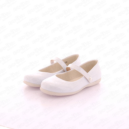 Туфли школьные Pasito классические с жемчужиной на ремешке белые - фото 360 Туфли школьные Pasito классические с жемчужиной на ремешке белые - фото 360