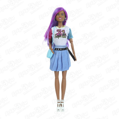 Кукла Anlily Мулатка с фиолетовыми волосами с аксессуарами