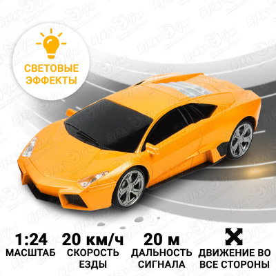 Автомобиль Lamborghini желтый р/у 1:24