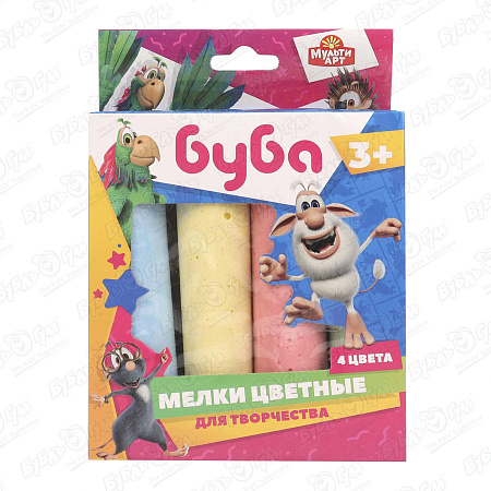 Мелки цветные Буба круглые 4цв