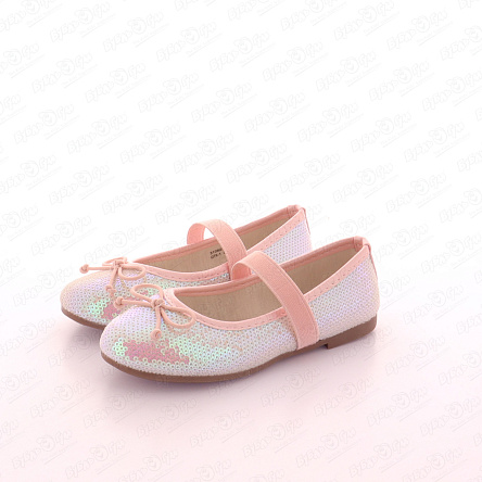 Туфли Pasito на резинке с бантом-веревочкой и пайетками розовые - фото 360 Туфли Pasito на резинке с бантом-веревочкой и пайетками розовые - фото 360