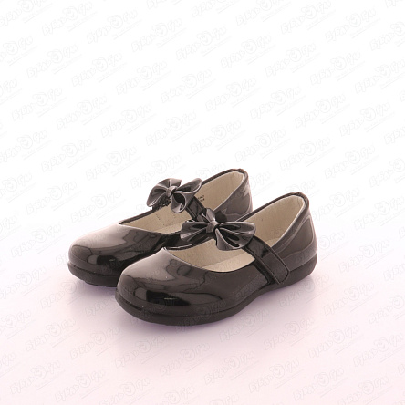 Туфли школьные Pasito с черным бантом лаковые черные - фото 360 Туфли школьные Pasito с черным бантом лаковые черные - фото 360