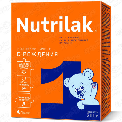 Смесь Nutrilak 1 молочная 300г с 0-6мес БЗМЖ