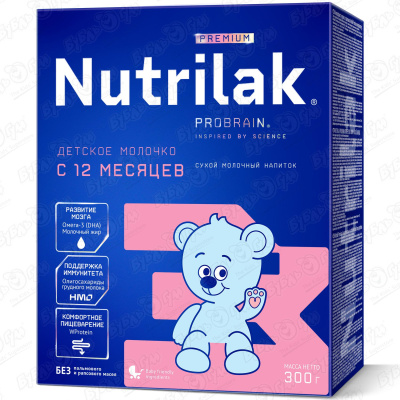 Смесь Nutrilak Premium 3 молочная 300г с 12мес БЗМЖ