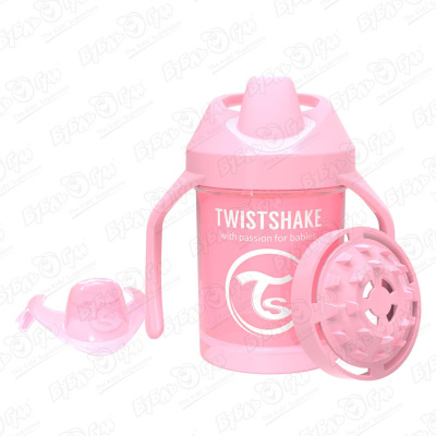 Поильник TWISTSHAKE mini cup розовый 230мл с 4мес