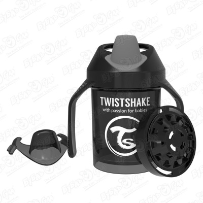 Поильник TWISTSHAKE MINI CUP черный 230мл с 4мес