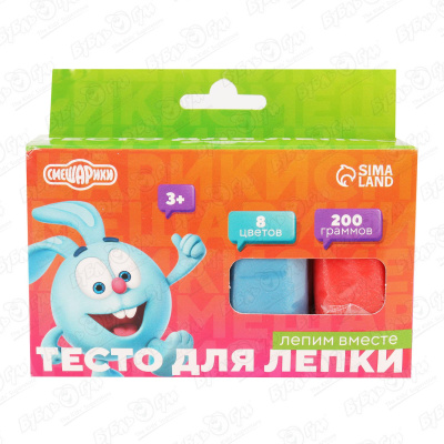 Тесто для лепки Смешарики 8цветов 25гр