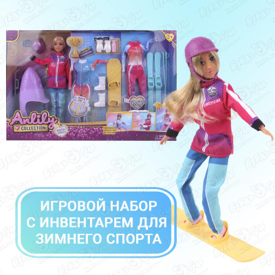 Набор Lanson Toys кукла с инвентарем для зимнего спорта