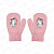 Рукавицы Lanson Kids демисезонные с котенком розовые 