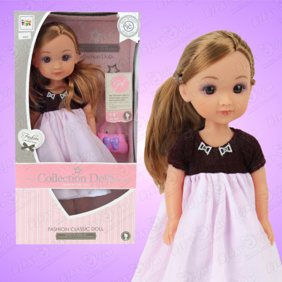 Кукла Lanson Toys Collection Dolls в черно-розовом платье и аксессуарами