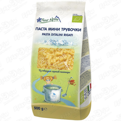 Паста Fleur Alpine Мини трубочки из твердых сортов пшеницы 500г