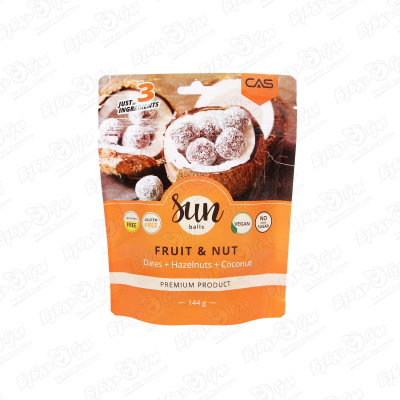 Конфеты Sun balls финики фундук-кокос 144г