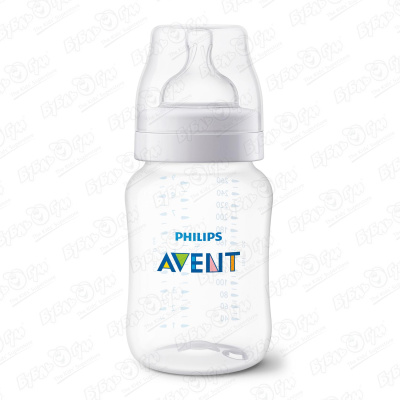 Бутылка Philips Avent Anti-colic широкое горлышко 260мл 1шт с 1мес