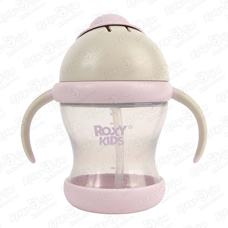Поильник ROXY KIDS с трубочкой лаванда  200мл с 9мес