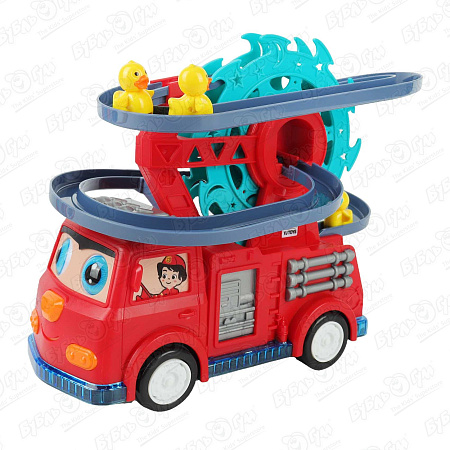 Игрушка развивающая Lanson Toys Пожарная машина трек с утятами с 3лет