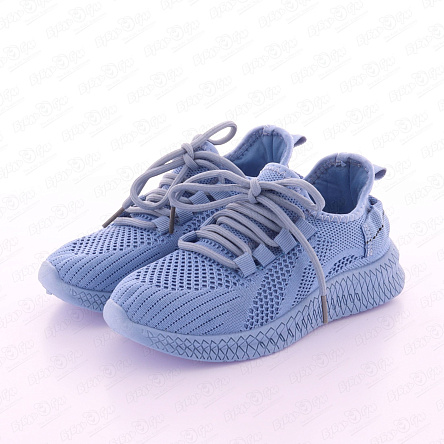 Кроссовки Pasito на шнуровке легкие текстильные голубые  - фото 360