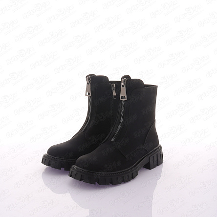 Ботинки Barbaris утепленные две застежки-молнии черные - фото 360