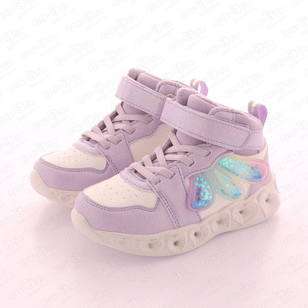 Ботинки Pasito утепленные с декоративными элементами в нежном сиреневом цвете с белыми вставками - фото 360 Ботинки Pasito утепленные с декоративными элементами в нежном сиреневом цвете с белыми вставками - фото 360