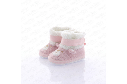 Пинетки Pasito текстильные принт медвежонок розовые - фото 360 Пинетки Pasito текстильные принт медвежонок розовые - фото 360