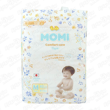 Подгузники MOMI Comfort M 6-11кг 62шт