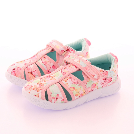 Сандалии Pasito на липучке с принтом бабочки розовые - фото 360 Сандалии Pasito на липучке с принтом бабочки розовые - фото 360