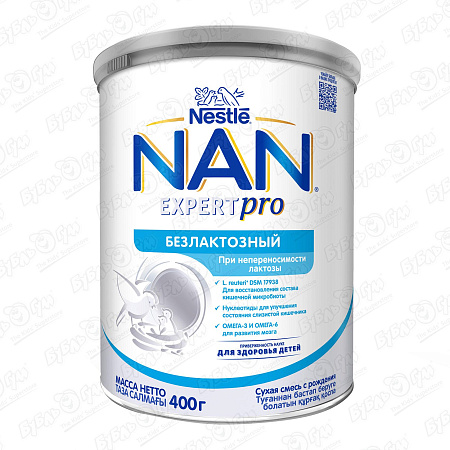 Смесь Nestle NAN EXPERTPRO безлактозная 400г с 0мес БЗМЖ